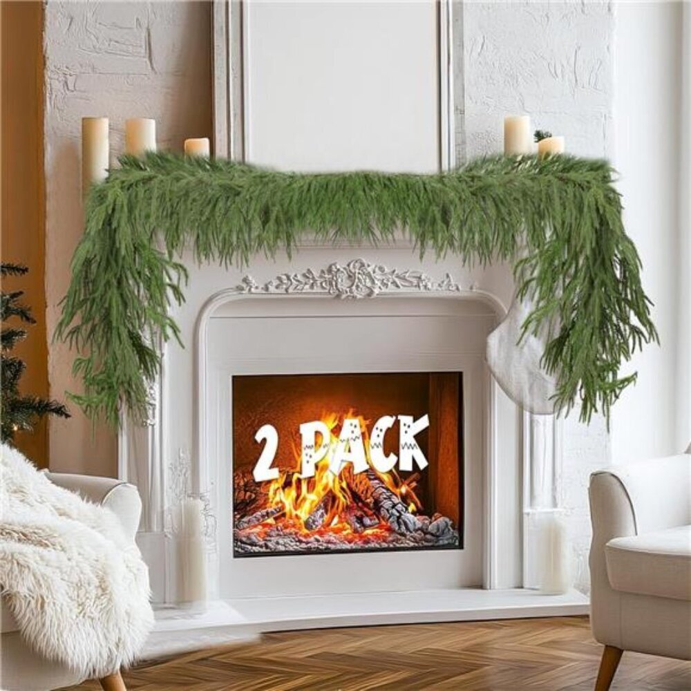 Artificial Pine Garland 6 Ft Norfolk Christmas Decor